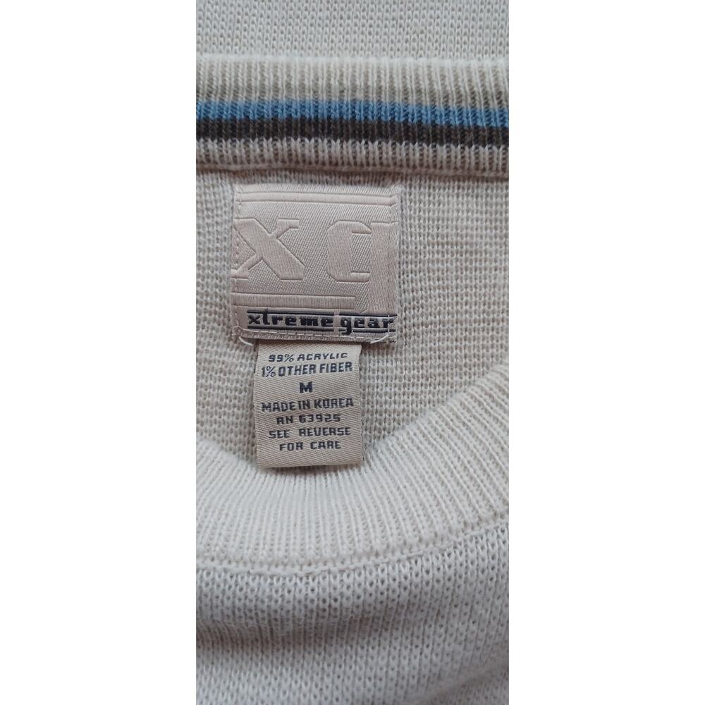 Men's Vintage 90s Y2K Striped Sweater "Extreme Exg" Pullover XL - Picture 6 of 7